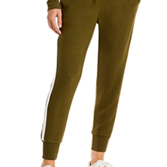 Women's Brown Track Pants with White Side Stripes - Small - Picture 7 of 7